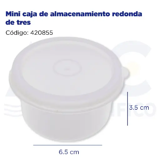 [420855] Mini caja de almacenamiento redonda de tres