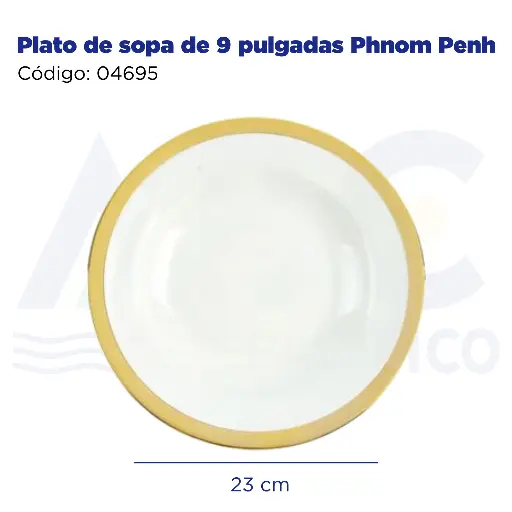 [04695] Plato de sopa de 9 pulgadas Phnom Penh
