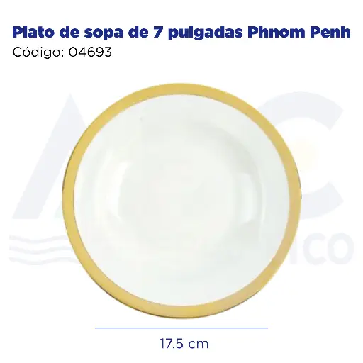[04693] Plato de sopa de 7 pulgadas Phnom Penh