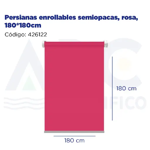 [426122] Persianas enrollables semiopacas, rosa, 180*180cm