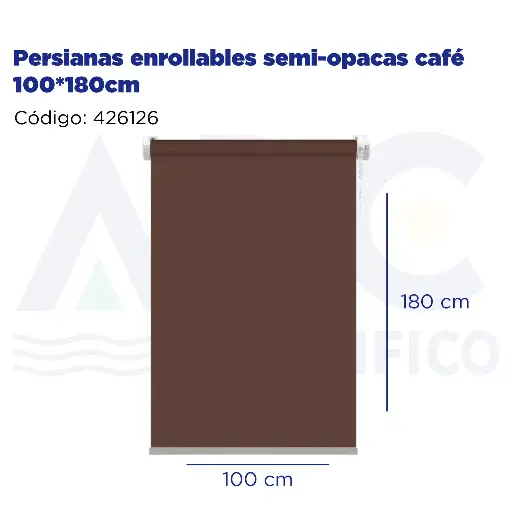 [426126] Persianas enrollables semi-opacas café 100*180cm