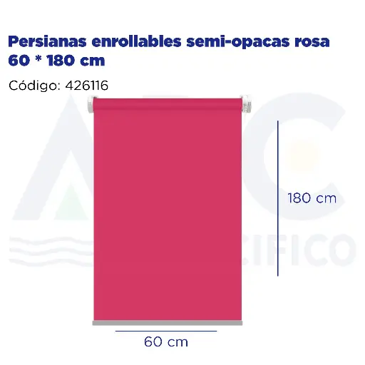 [426116] Persianas enrollables semi-opacas rosa 60 * 180 cm