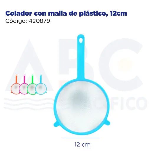 [420879] Colador con malla de plástico, 12cm
