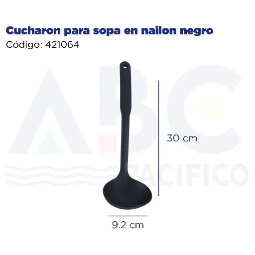 [421064] Cucharon para sopa en nailon negro