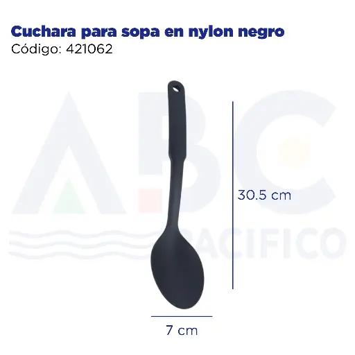 [421062] Cuchara para sopa en nylon negro