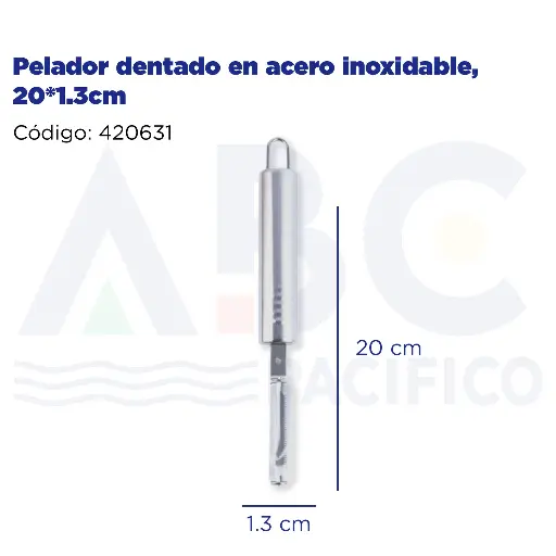[420631] Pelador dentado en acero inoxidable, 20*1.3cm