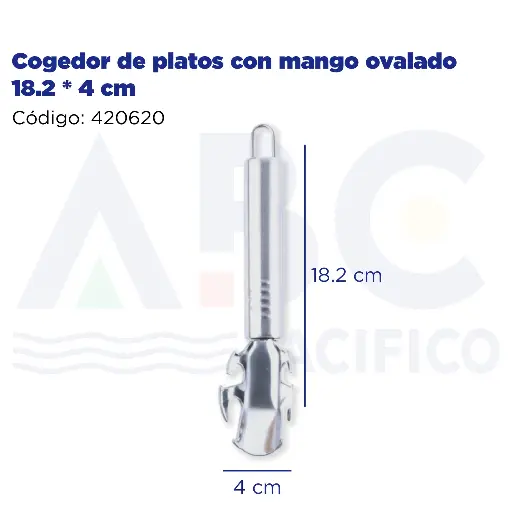 [420620] Cogedor de platos con mango ovalado 18.2 * 4 cm