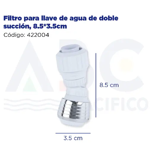 [422004] Filtro para llave de agua de doble succión, 8.5*3.5cm