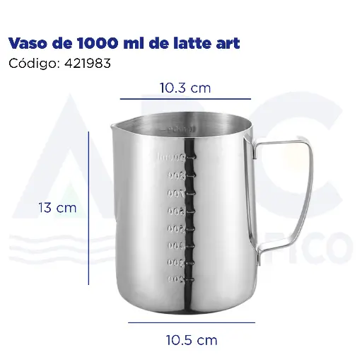 [421983] Vaso de 1000 ml de latte art