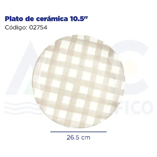 [02754] Plato de cerámica 10.5"