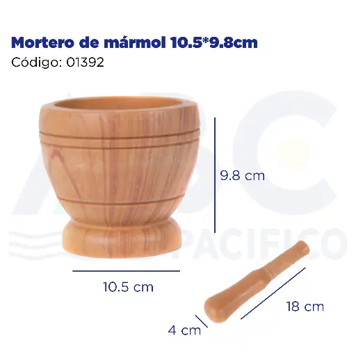 [01392] Mortero de mármol 10.5*9.8cm