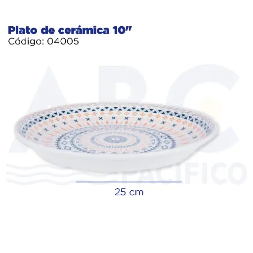 [04005] Plato de cerámica 10"
