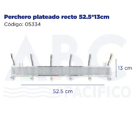 [05334] Perchero plateado recto 52.5*13cm