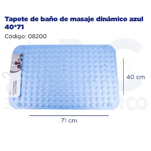 [08200] Tapete de baño de masaje dinámico azul 40*71
