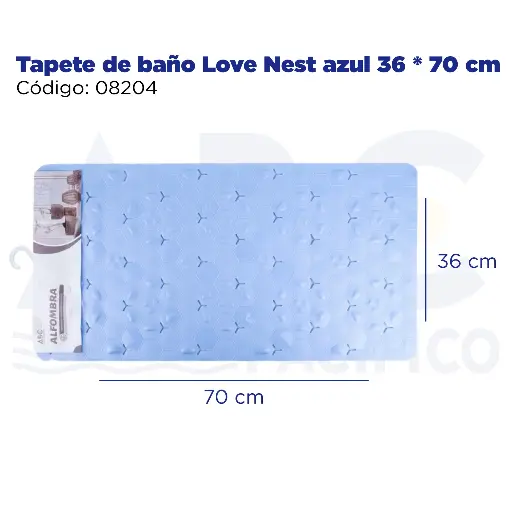 [08204] Tapete de baño Love Nest azul 36 * 70 cm