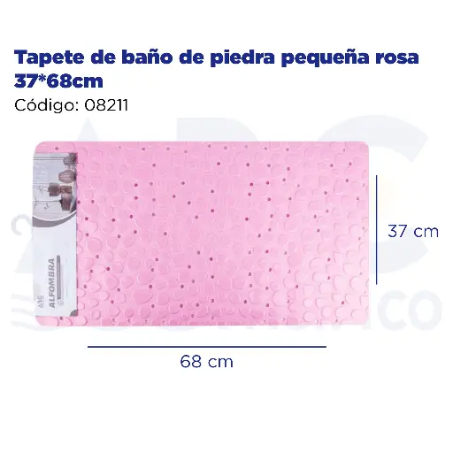 [08211] Tapete de baño de piedra pequeña rosa 37*68cm