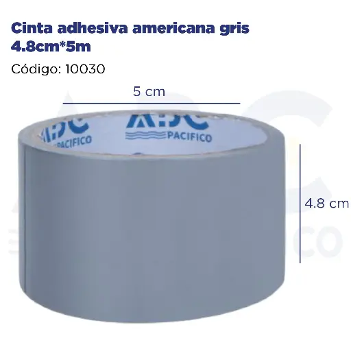 [10030] Cinta adhesiva americana gris 4.8*5