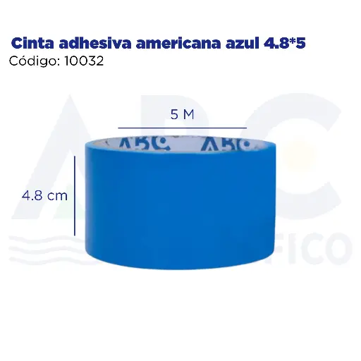 [10032] Cinta adhesiva americana azul 4.8*5