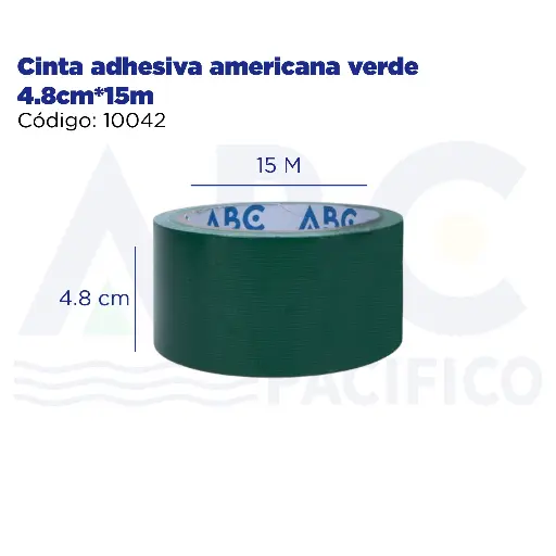 [10042] Cinta adhesiva americana verde 4.8*5