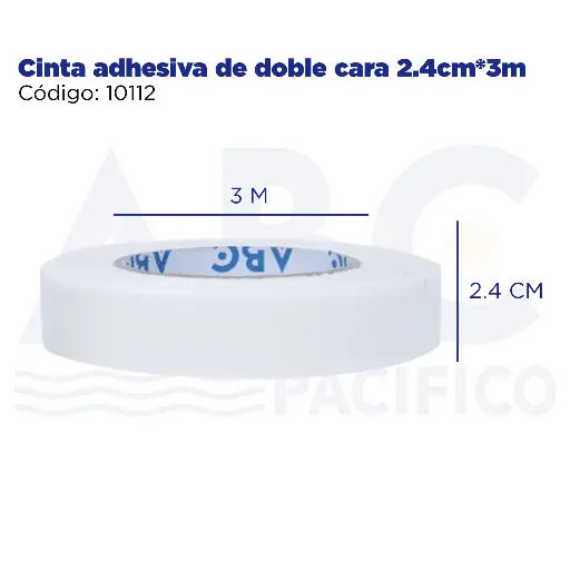 [10112] Cinta adhesiva de doble cara 2.4cm*3m