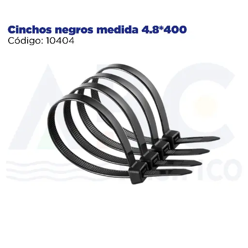 [10404] Cinchos negros medida 4.8*400