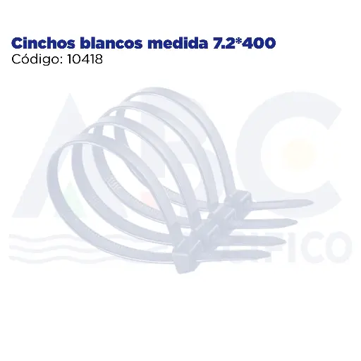 [10418] Cinchos blancos medida 7.2*400