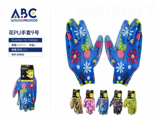[10902] Guantes para trabajo con diseño n.º 9