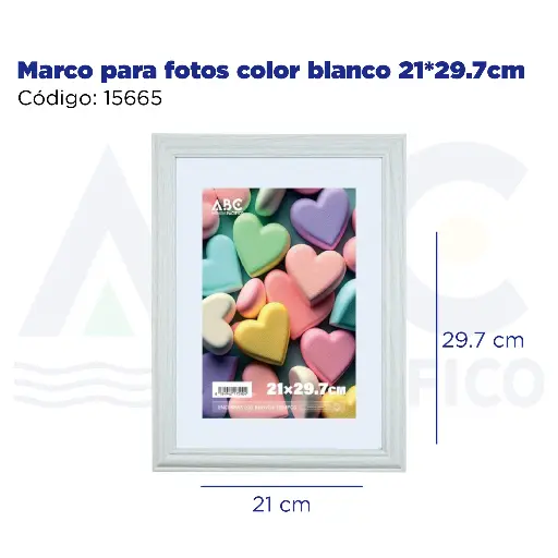 [15665] Marco para fotos color blanco 21*29.7cm