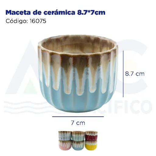 [16075] Maceta de cerámica 8.7*7cm