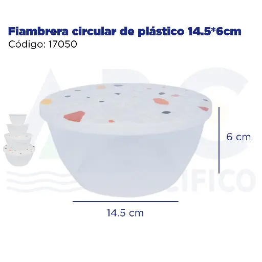 [17050] Fiambrera circular de plástico 14.5*6cm