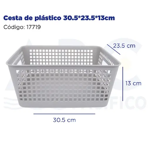 [17719] Cesta de plástico 30.5*23.5*13cm