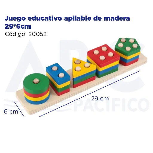[20052] Juego educativo apilable de madera 29*6cm
