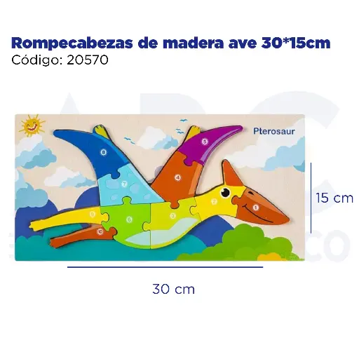 [20570] Rompecabezas de madera ave 30*15cm