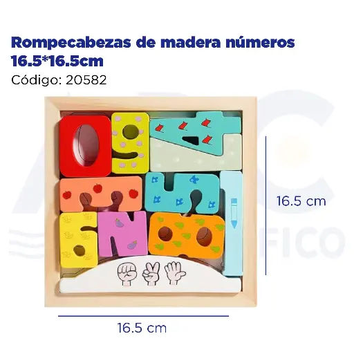 [20582] Rompecabezas de madera números 16.5*16.5cm