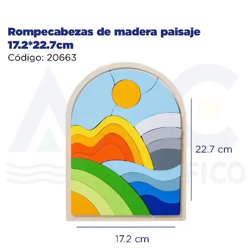 [20663] Rompecabezas de madera paisaje 17.2*22.7cm