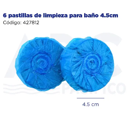 [427812] 6 pastillas de limpieza para baño 4.5cm