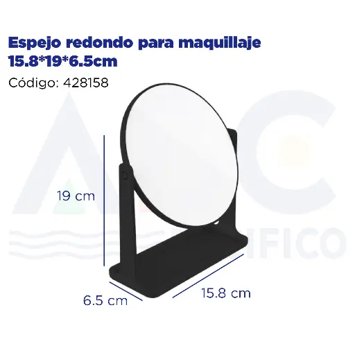 [428158] Espejo redondo para maquillaje 15.8*19*6.5cm