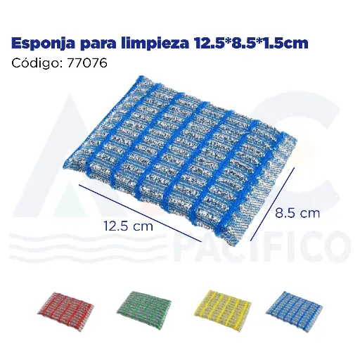 [77076] Esponja para limpieza 12.5*8.5*1.5cm