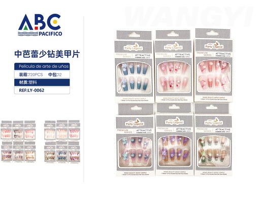 [LY-0062] Set de uñas postizas varios diseños