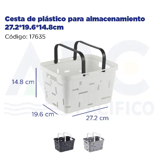 [17635] Cesta de plástico para almacenamiento 7.2*19.6*14.8cm