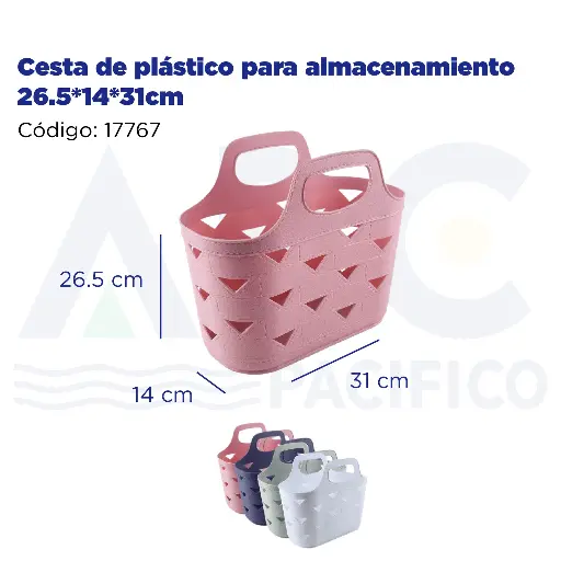 [17767] Cesta de plástico para almacenamiento 26.5*14*31cm
