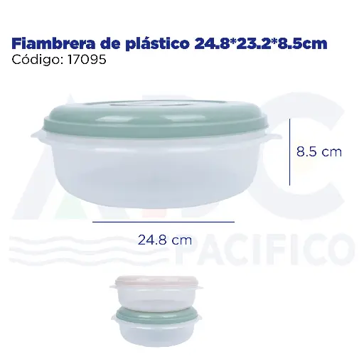 [17095] Fiambrera de plástico 24.8*23.2*8.5cm