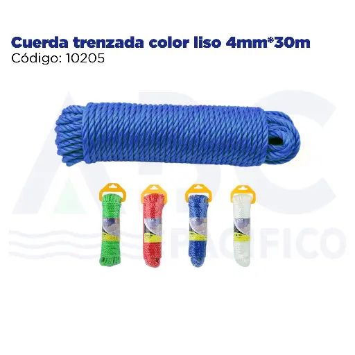 [10205] Cuerda trenzada color liso 4mm*30m