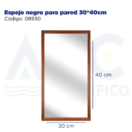 [08930] Espejo caoba para pared 30*40cm