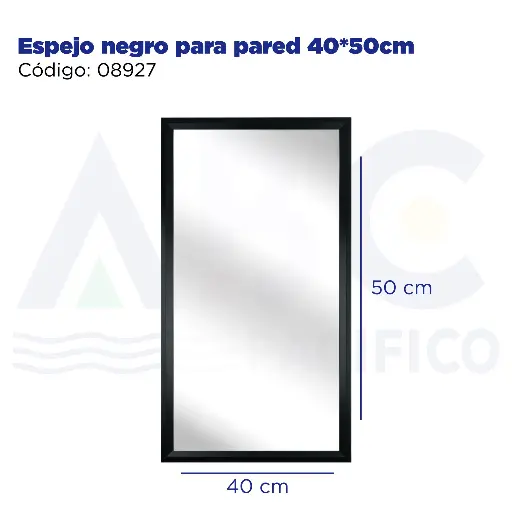 [08927] Espejo negro para pared 40*50cm