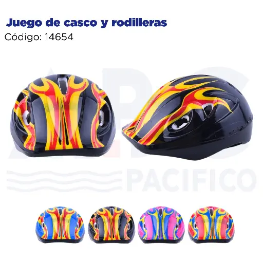 [14654] Juego de casco y rodilleras