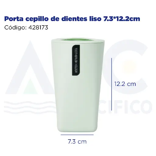 [428173] Porta cepillo de dientes liso 7.3*12.2cm