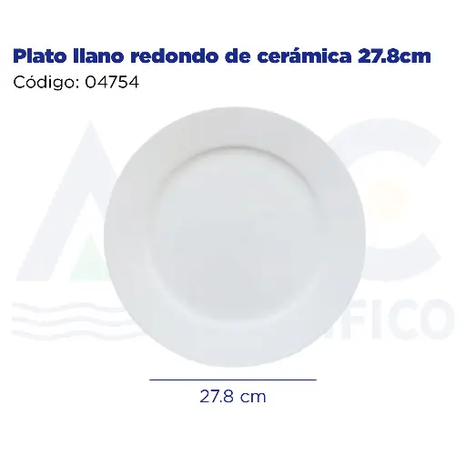 [04754] Plato llano redondo de cerámica 27.8cm