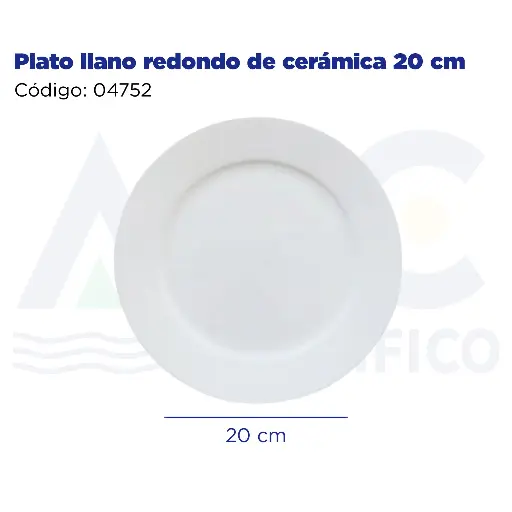 [04752] Plato llano redondo de cerámica 27.8cm