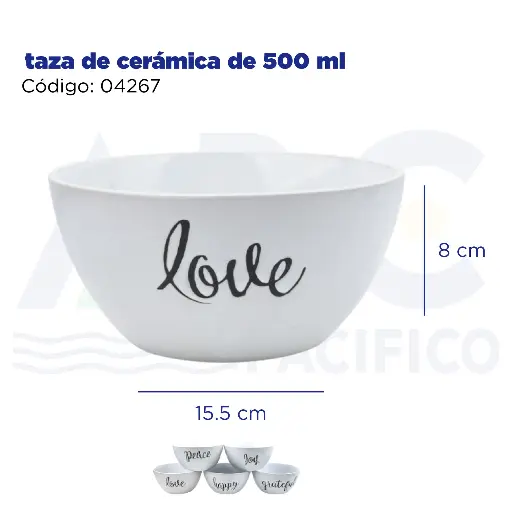 [04267] [04267] taza de cerámica de 500 ml
